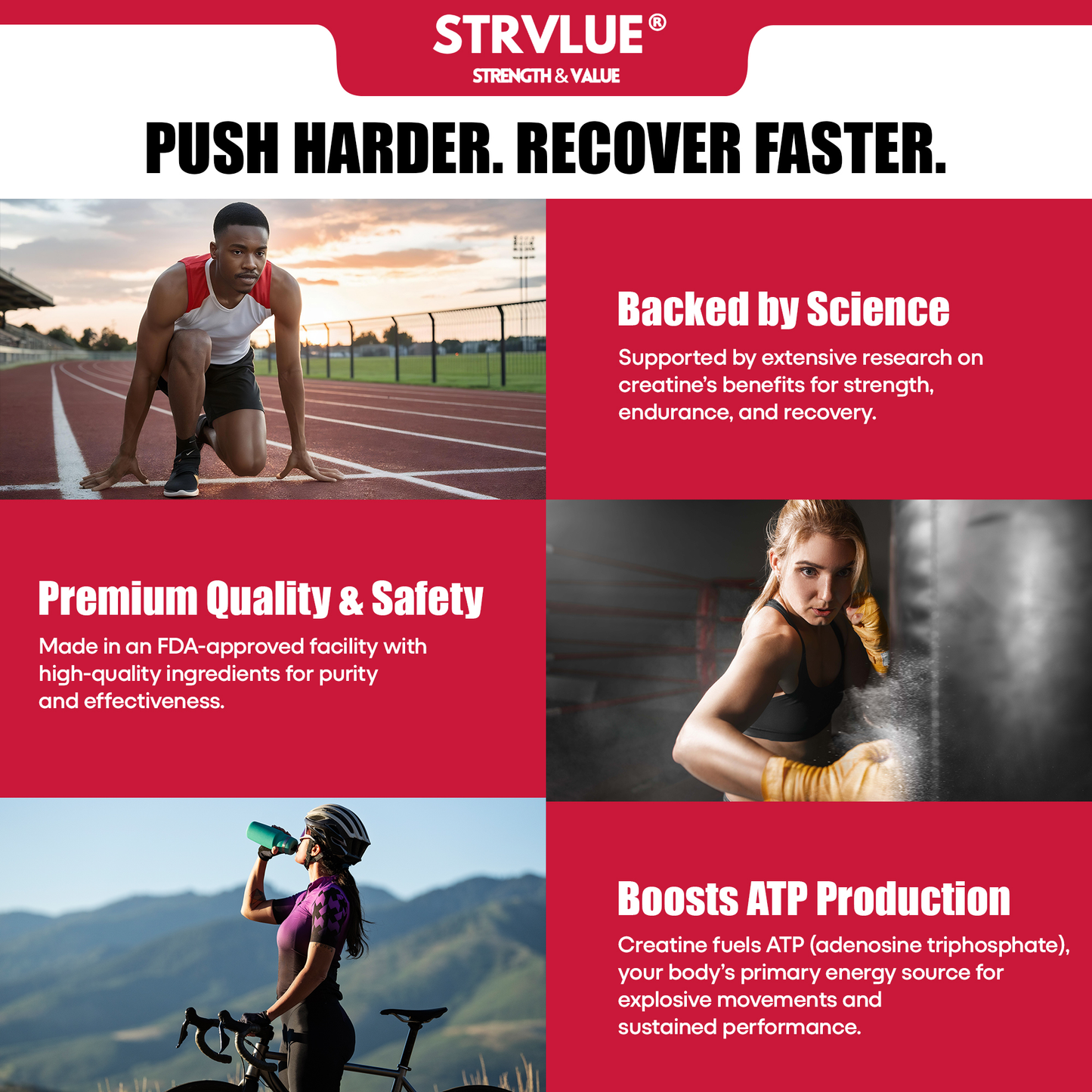 STRVLUE Creatine Sachets – Strawberry