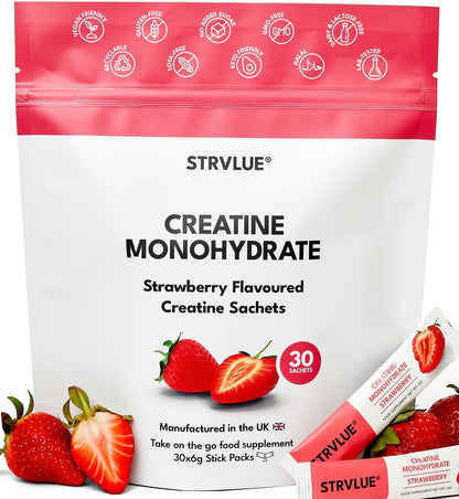 STRVLUE Creatine Sachets – Strawberry