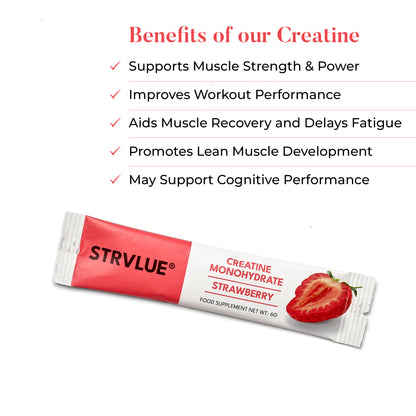 STRVLUE Creatine Sachets – Strawberry