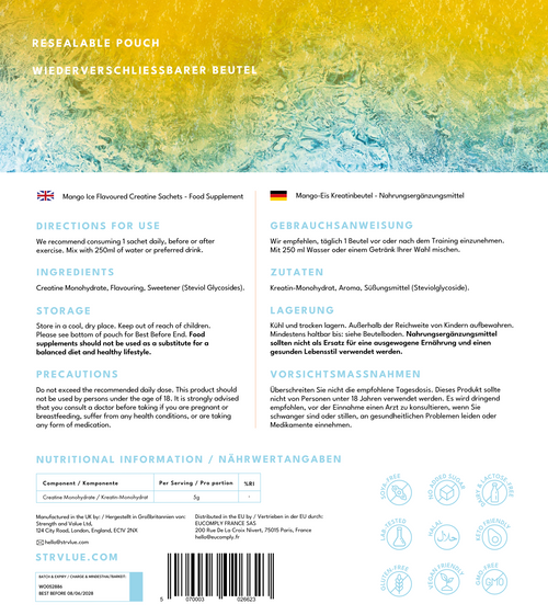 CreaSachet 30 Pack – Mango Ice Flavour