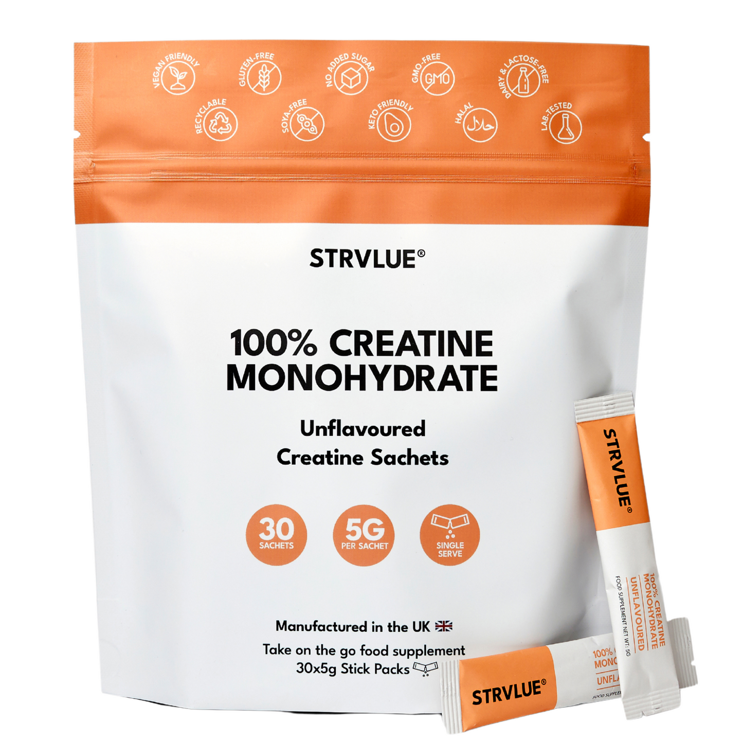 STRVLUE Creatine Sachets – Unflavoured