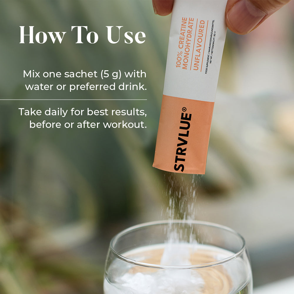 STRVLUE Creatine Sachets – Unflavoured